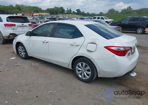 2016 Toyota Corolla Le z USA, uszkodzony, nr VIN 5YFBURHE2GP534621
